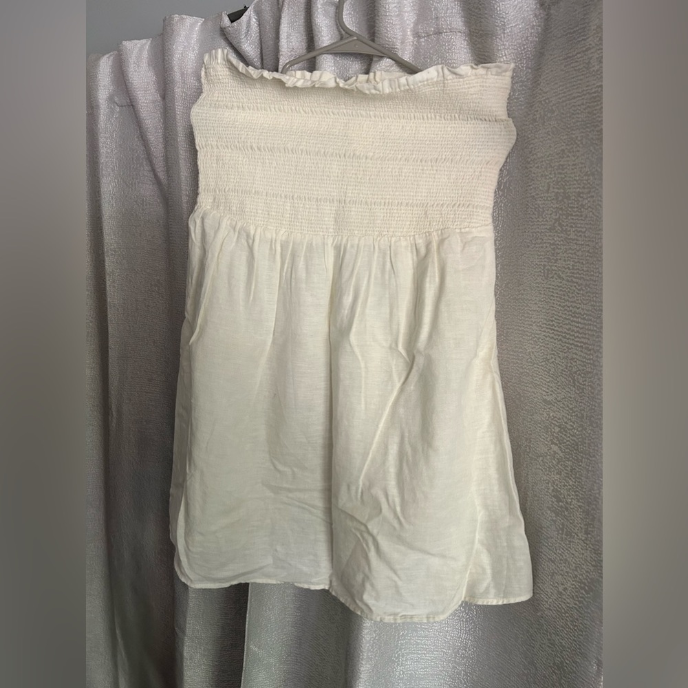 Aerie off white strapless dress